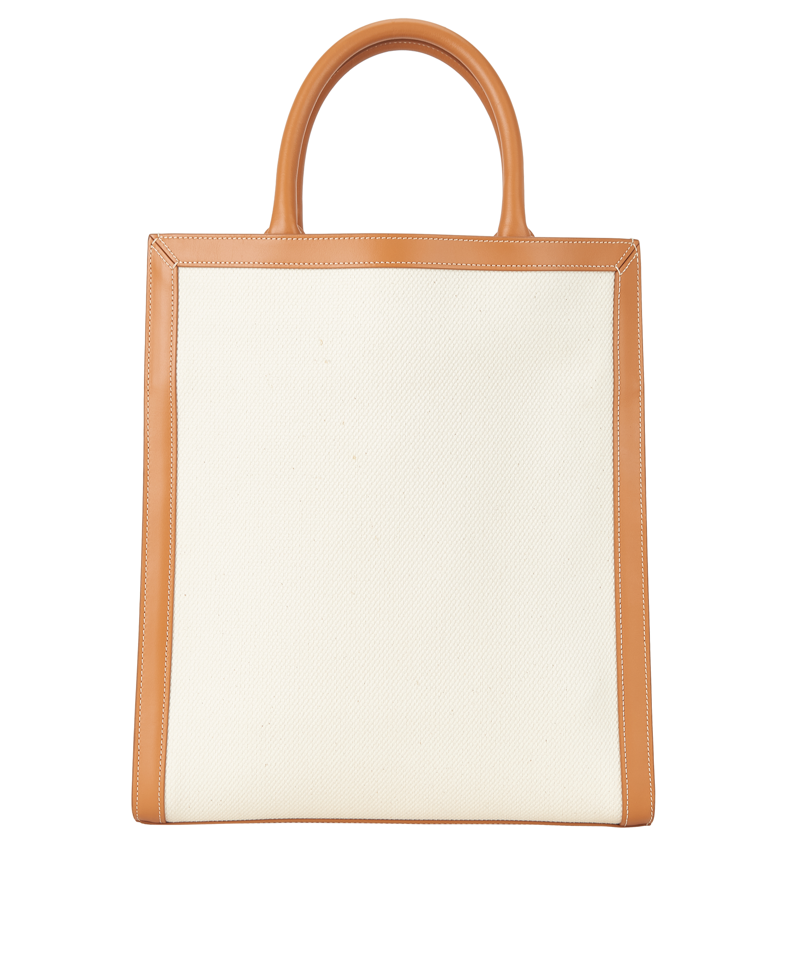 Cabas Vertical Tote, &pound;695, Handbags, Cream/Tan, Canvas, Back view